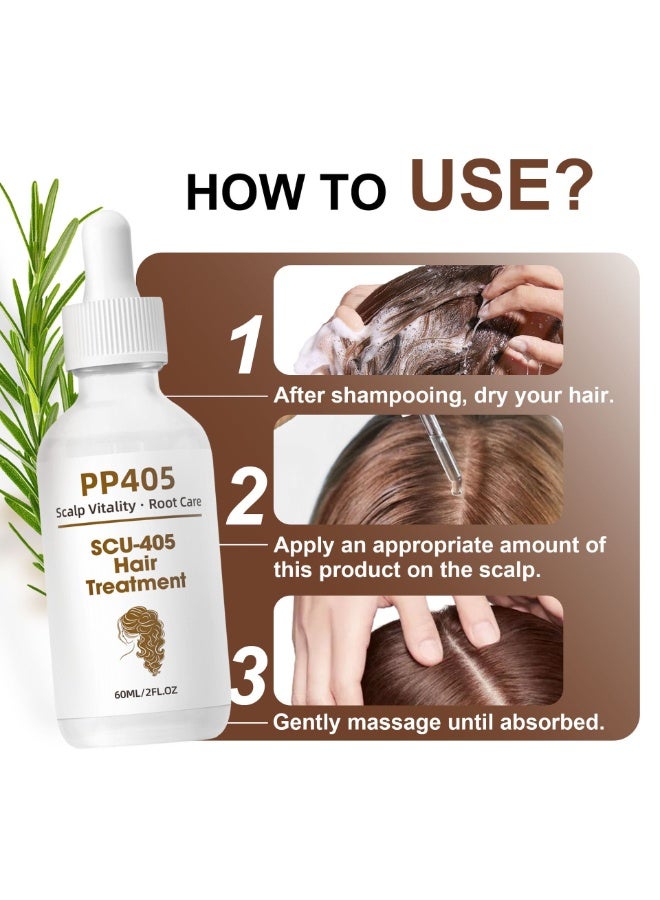 jalan PP405 Hair Care Essence Oil, SCU-405 Hair Growth Oil, Anti-Hair Loss Essence Liquid, Scalp Nourishing Oil, Damage Repair, Anti-Hair Loss, Fast Absorption and Non-Greasy (1 Piece) - Image 3