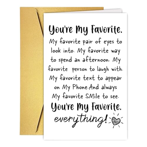 COLINHELIN Cute Anniversary Card Gift for Husband Wife Boyfriend Girlfriend Partner, Romantic Anniversary Card Birthday Card for Couple Men Women, Funny Valentines Day Card For Him Her, - Image 1