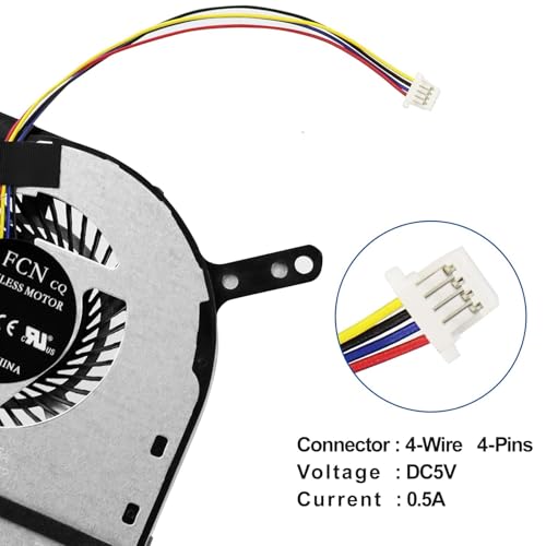 WeFly CPU+GPU Cooling Fan for Asus TUF Gaming (2020) A15 FA506 FA506IV FA506IU TUF 506 IU IV F15 FX506 FX506LI FX506LU FX506IH FX705DT FX505 FX505DT FX505DV FX505DY FX505DU FX505DD FX505GT/GD - Image 3