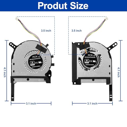 WeFly CPU+GPU Cooling Fan for Asus TUF Gaming (2020) A15 FA506 FA506IV FA506IU TUF 506 IU IV F15 FX506 FX506LI FX506LU FX506IH FX705DT FX505 FX505DT FX505DV FX505DY FX505DU FX505DD FX505GT/GD - Image 2