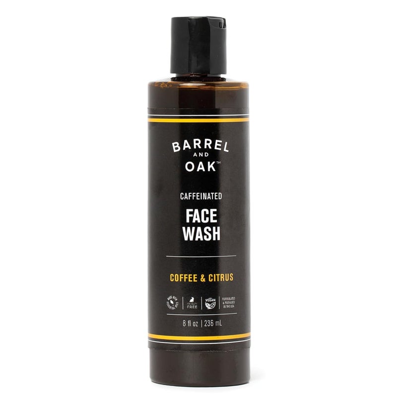 Gentlemens Hardware Barrel  Oak  Caffeinated Coffee  Citrus Face Wash Mens Facial Cleanser Removes Dead Skin Absorbs Oil Cleans Pores Hydrates Skin Vegan Coffee  Citrus 8 oz