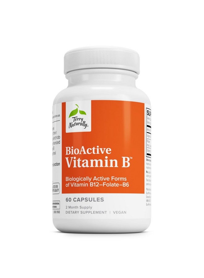 Terry Naturally BioActive Vitamin B - 60 Capsules - Biologically Active Forms of Vitamin B12, Folate & B6 - Non-GMO, Vegan, Gluten Free - 60 Servings