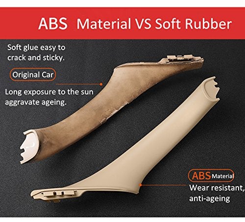 Jaronx 7PCS Door Handle Kit for BMW 5 Series F10/F11,Driver Side Window Switch Armrest+ Passenger Door Pull Handle+Window Switch Covers for BMW 520 523 525 528 530 535 (2010-2016) (Beige) - Image 4