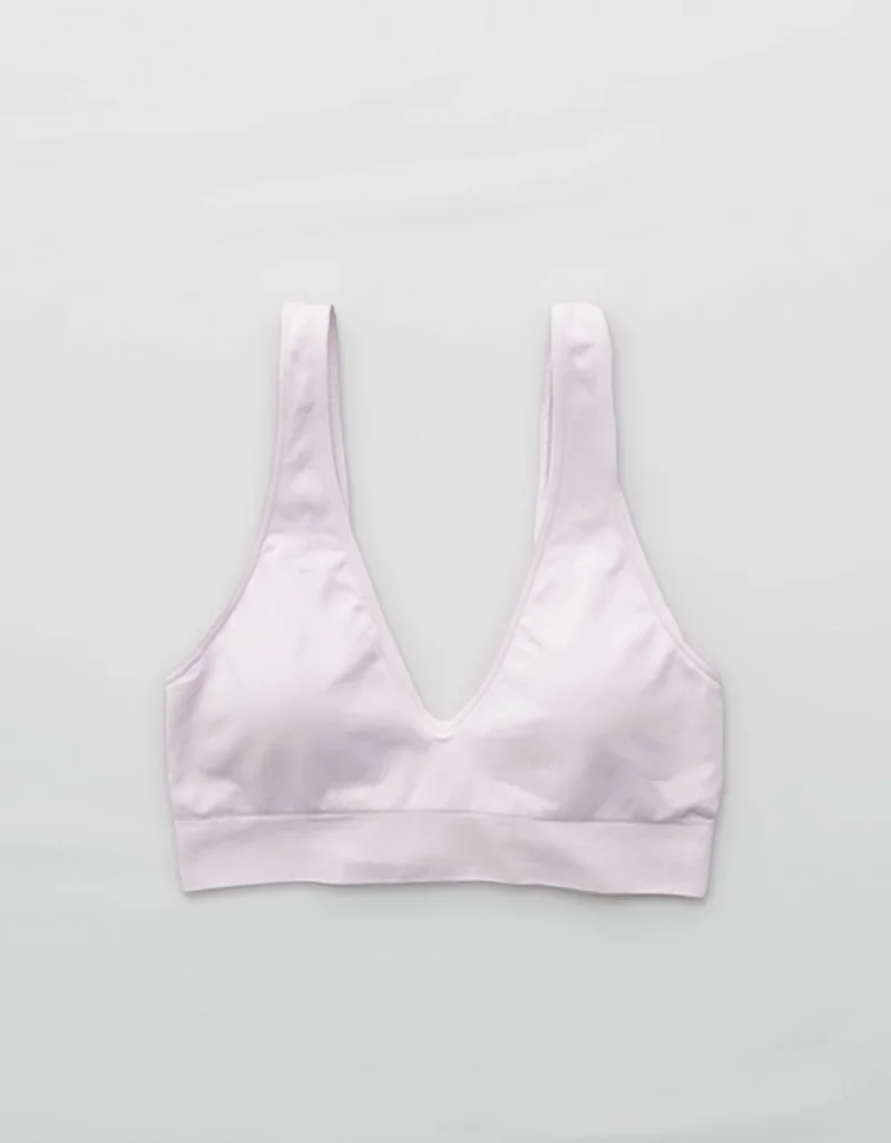 Aerie Superchill Seamless Padded Plunge Bralette