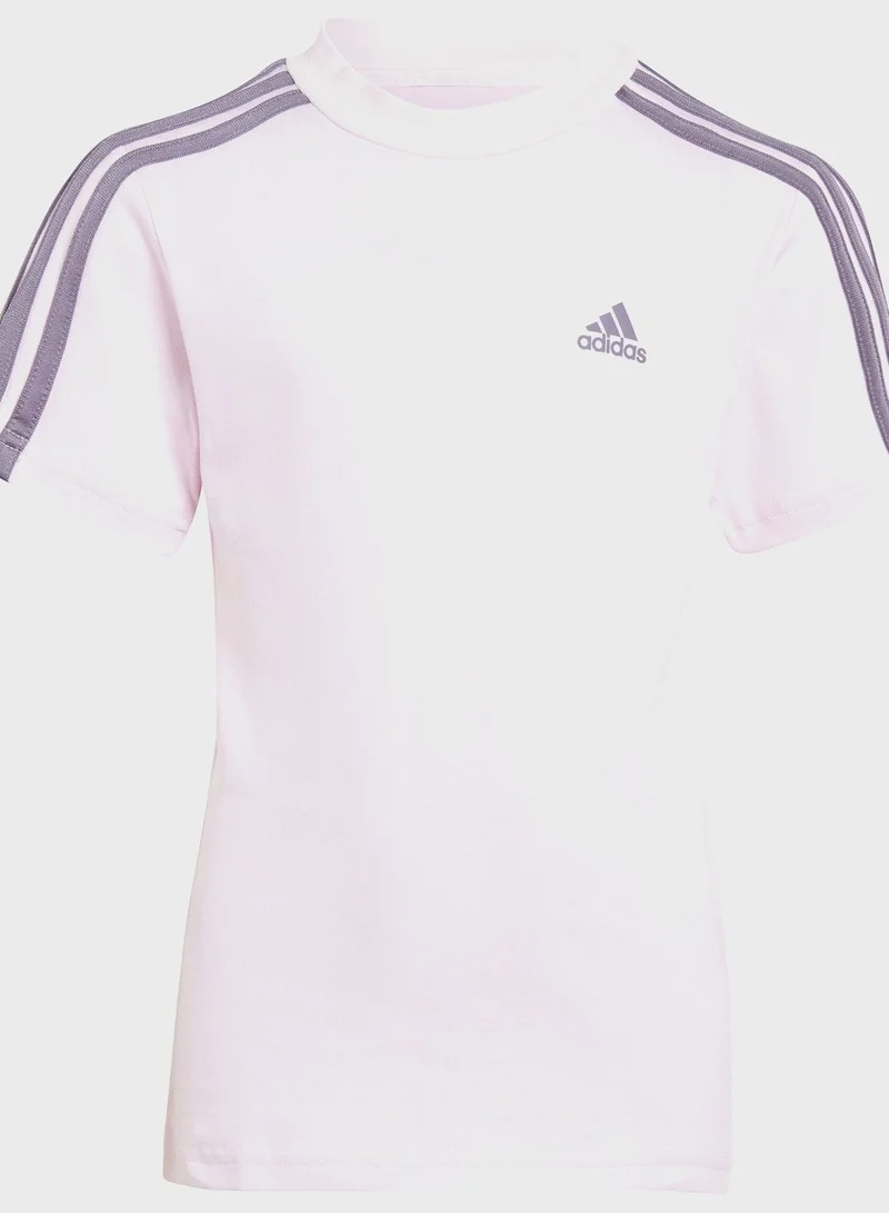 Adidas Essentials 3-Stripes Tee And Shorts Set