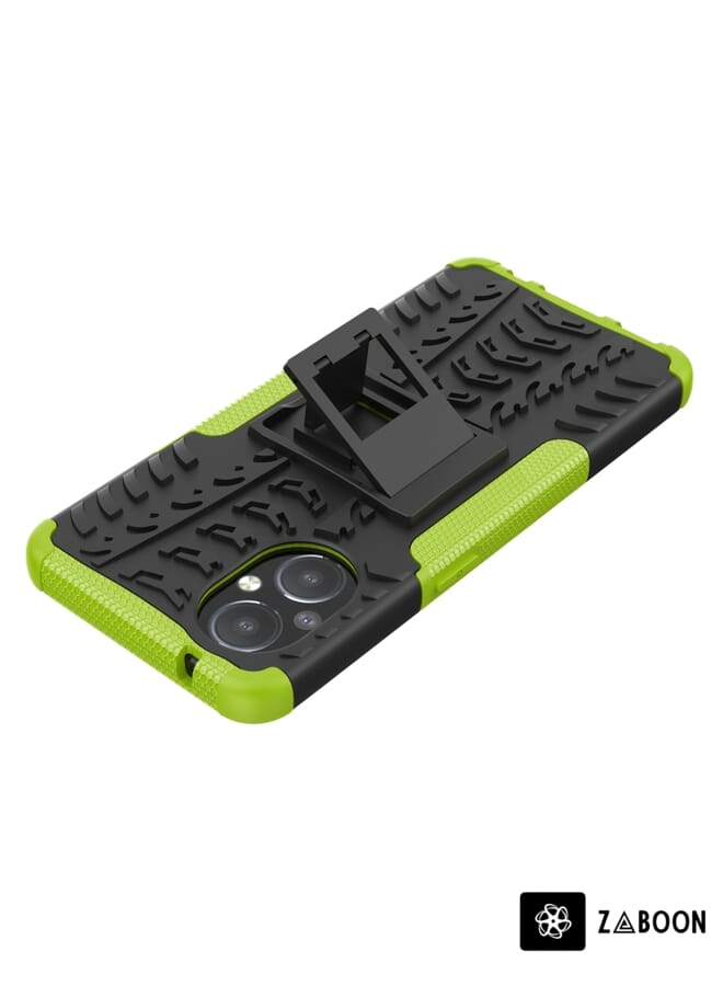 Zaboon Protective Case Cover For OnePlus Nord N20 5G Tire Texture Shockproof TPU+PC  with Holder - Image 4