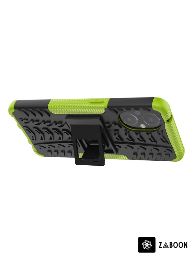 Zaboon Protective Case Cover For OnePlus Nord N20 5G Tire Texture Shockproof TPU+PC  with Holder - Image 3