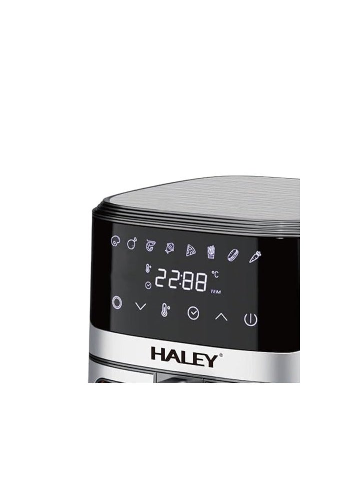 Haley - HALEY Air Fryer 10L with Window, 2000W stainless steel air fryer oven led touch screen oilless, ptfe free, dishwasher safe,2 Years Warranty (10L) - Image 1