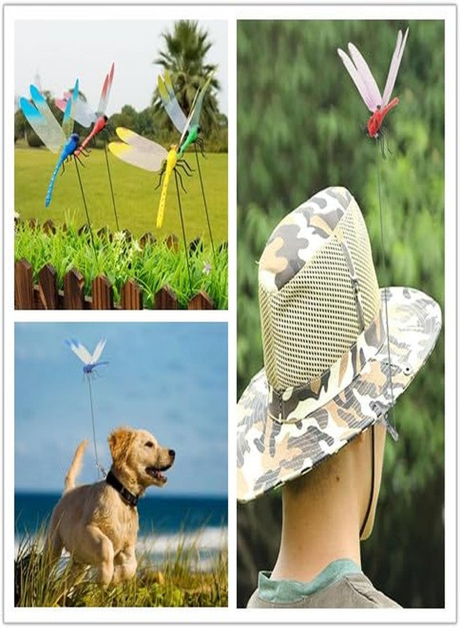 Defemim 9 Pack Dragonfly Clip,3D Dragonfly Garden Stakes Decor,fly Deterrent, Dragonfly Humming bird Stakes,Deer and Horse Fly Deterrent,Garden Bird and fly Scare Devices for Indoor Outdoor Garden (9pcs) - Image 2