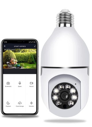 1080P Wireless Wifi Pan Tilt Light Bulb Security Camera 360 Degrees 3.0MP Cam Home Surveillance CCTV IP Camera With Night Vision Two Way Audio Smart Motion Detection - pzsku/Z43B6F83622D67EB1D3A3Z/45/_/1668434434/afc315b1-7e41-445a-bd31-f7eb9c9faa64
