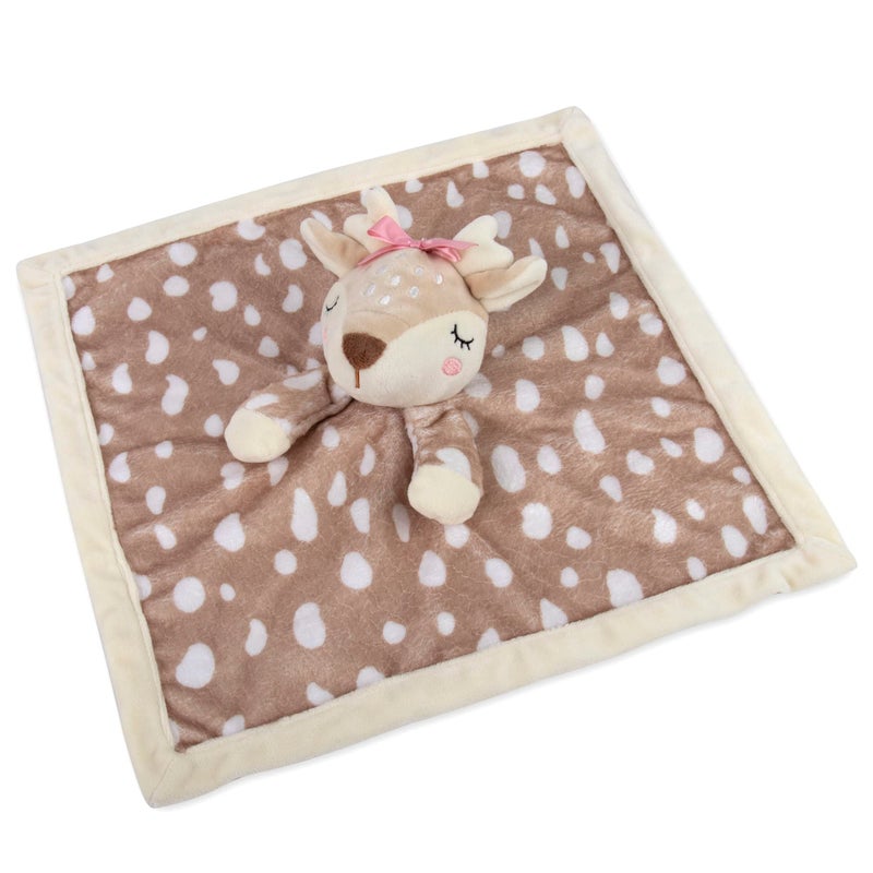 Baby Essentials Minky Animal Snuggler Lovey Blanket for Kids, Babies, Boys, Girls, Gender Neutral Security Blanket with Stuffed Animal (Freckled Fawn) - Image 3