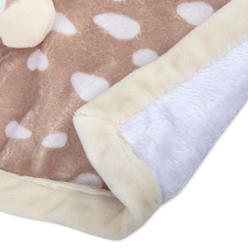 Baby Essentials Minky Animal Snuggler Lovey Blanket for Kids, Babies, Boys, Girls, Gender Neutral Security Blanket with Stuffed Animal (Freckled Fawn) - Image 2