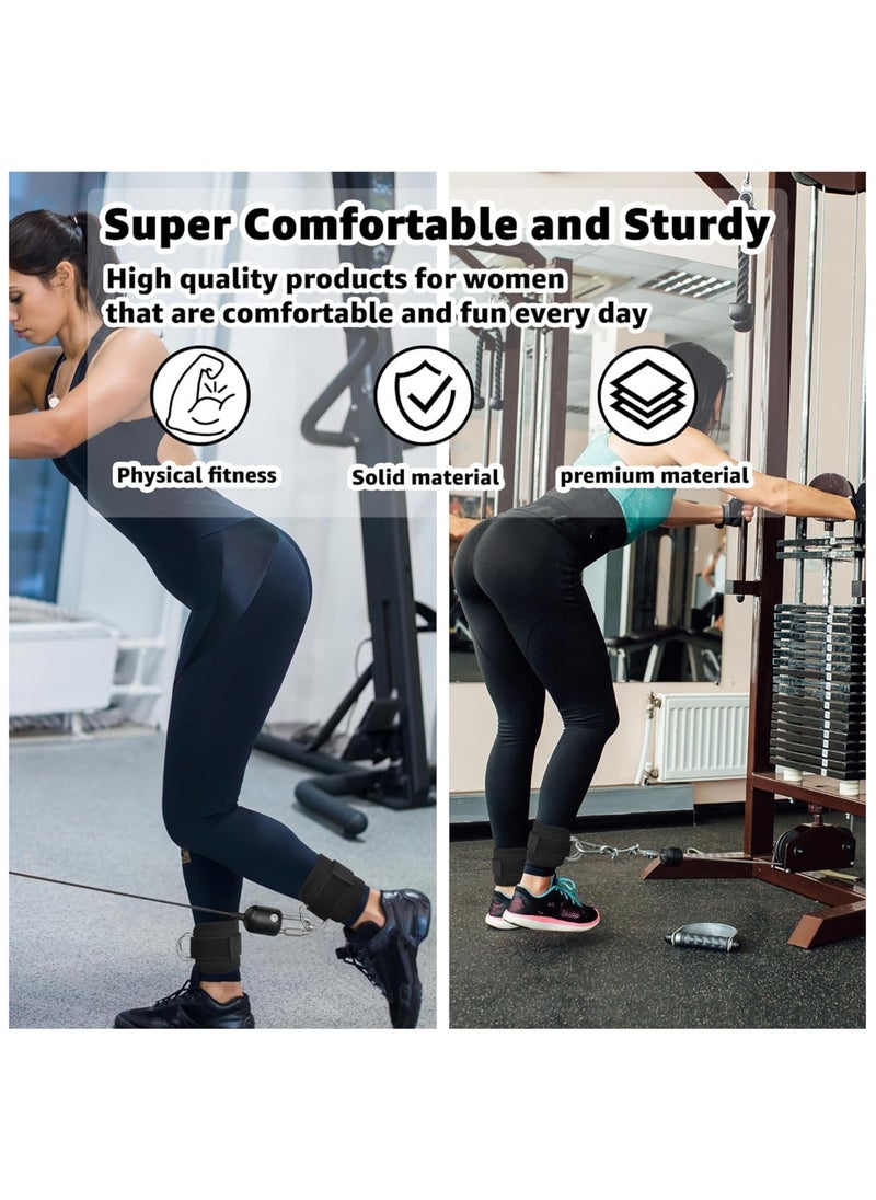 Ankle Strap for Cable Machine – Padded Gym Cuffs for Kickbacks, Leg Extensions, Glute Workouts, and Hip Abductor Exercises – Ideal for Men and Women (47 x 10 x 0.3 cm)