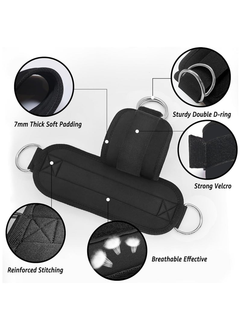 Ankle Strap for Cable Machine – Padded Gym Cuffs for Kickbacks, Leg Extensions, Glute Workouts, and Hip Abductor Exercises – Ideal for Men and Women (47 x 10 x 0.3 cm)
