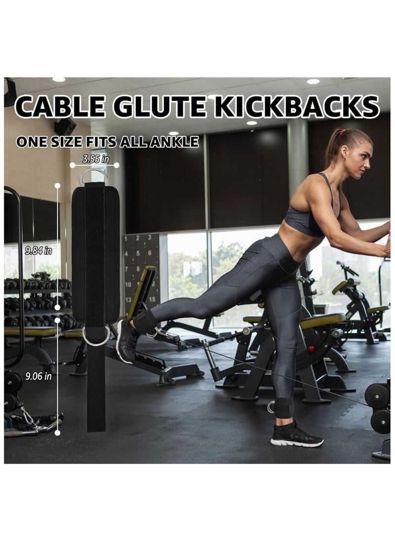 Ankle Strap for Cable Machine – Padded Gym Cuffs for Kickbacks, Leg Extensions, Glute Workouts, and Hip Abductor Exercises – Ideal for Men and Women (47 x 10 x 0.3 cm)