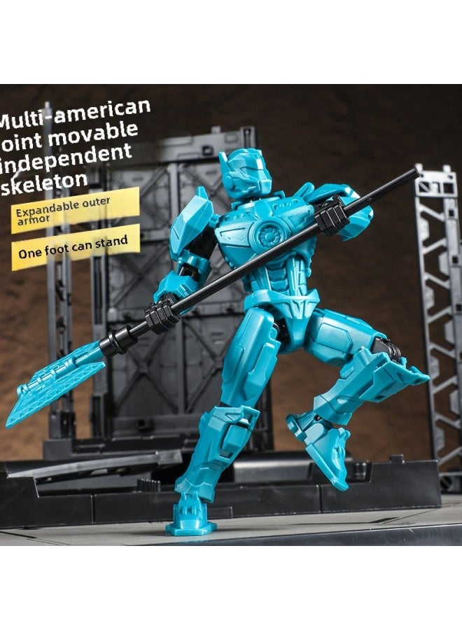 Robocop Wanderer Doll 13 Multi-joint Movable Doll Toy Assembled Mecha Model Doll-Color:Wanderer-gold - Image 4
