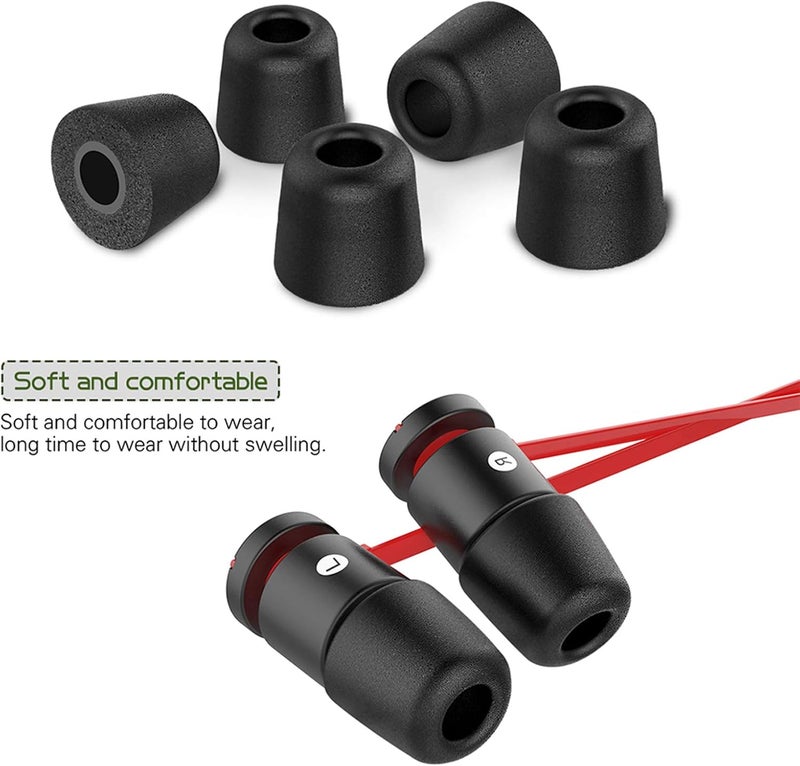 Proxima Direct Global mainstream design picks 6 Pairs Memory Foam Ear Tips with Storage Case, 12 PCS Replacement Premium Earbuds Block Out Ambient Noise for all 5mm-7mm in-Ear Earphones (Black, S/M/L) Field test upgraded craftsmanship - Image 4