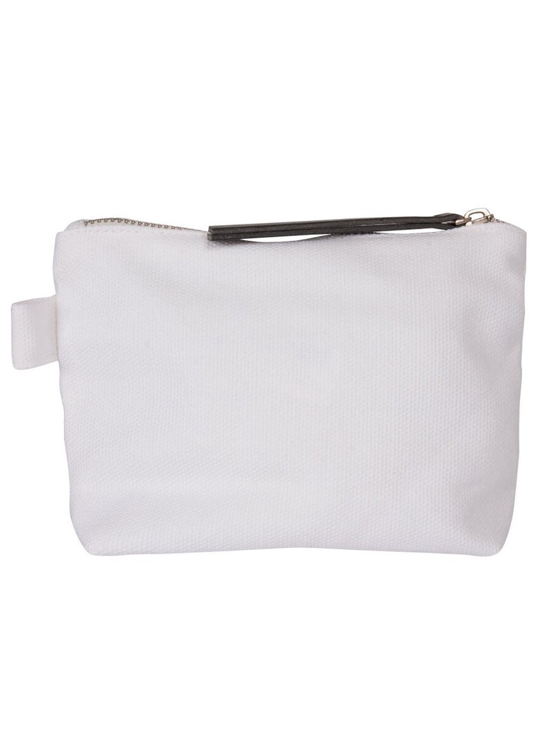 Biggdesign Faces MakeUp Bag Polyester Fabric 7.87 x 5.90 in 20x15 cm White Color - Image 5
