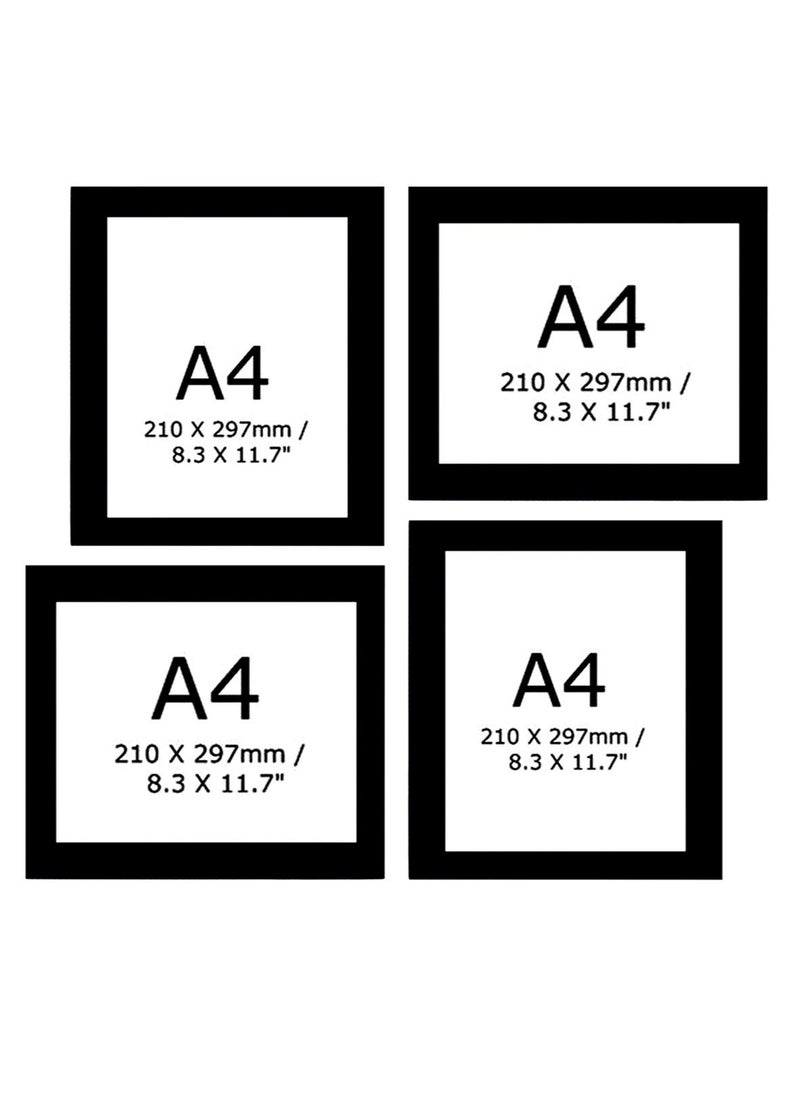 ارت - براويز حائط ديكور مودرن عدد 6 اسود ( مقاس 20x30 سم A4) - ديكور البيت والمكتب -(ستاند او حائط) - Image 1