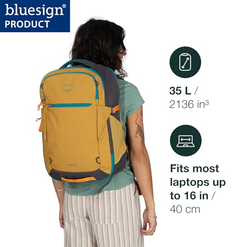 OSPREY حقيبة سفر أوسبري دايلايت 35 لتر - حقيبة ظهر خفيفة الوزن ومتعددة الاستخدامات للسفر في عطلة نهاية الأسبوع، والتسلق، أو التنقل اليومي - تصميم متين وسلس مع مساحة تخزين واسعة، لون أزرق سبايك موس/قلوي - Image 2