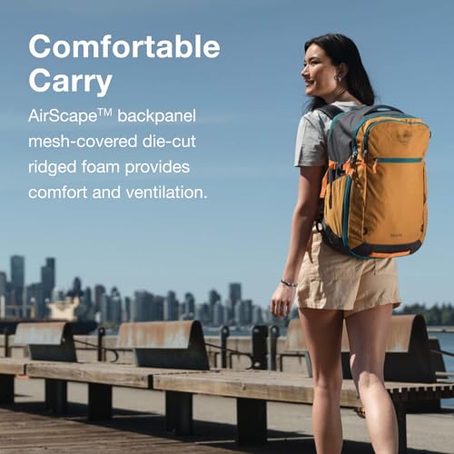 OSPREY حقيبة سفر أوسبري دايلايت 35 لتر - حقيبة ظهر خفيفة الوزن ومتعددة الاستخدامات للسفر في عطلة نهاية الأسبوع، والتسلق، أو التنقل اليومي - تصميم متين وسلس مع مساحة تخزين واسعة، لون أزرق سبايك موس/قلوي - Image 5