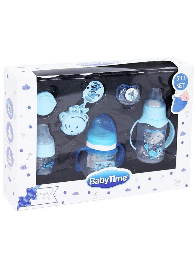 Baby Time Baby Time Baby Welcome Set Baby Bottles & Pacifier Set of 5 