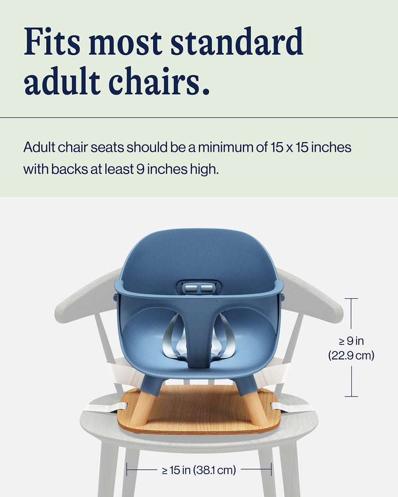 Lalo The Booster Seat for Babies & Toddlers, Children's Booster Seat, Easy to Clean Five-Point Safety Harness & Durable Non-Toxic Plastic Seat & Belly Bar - Blueberry - Image 4