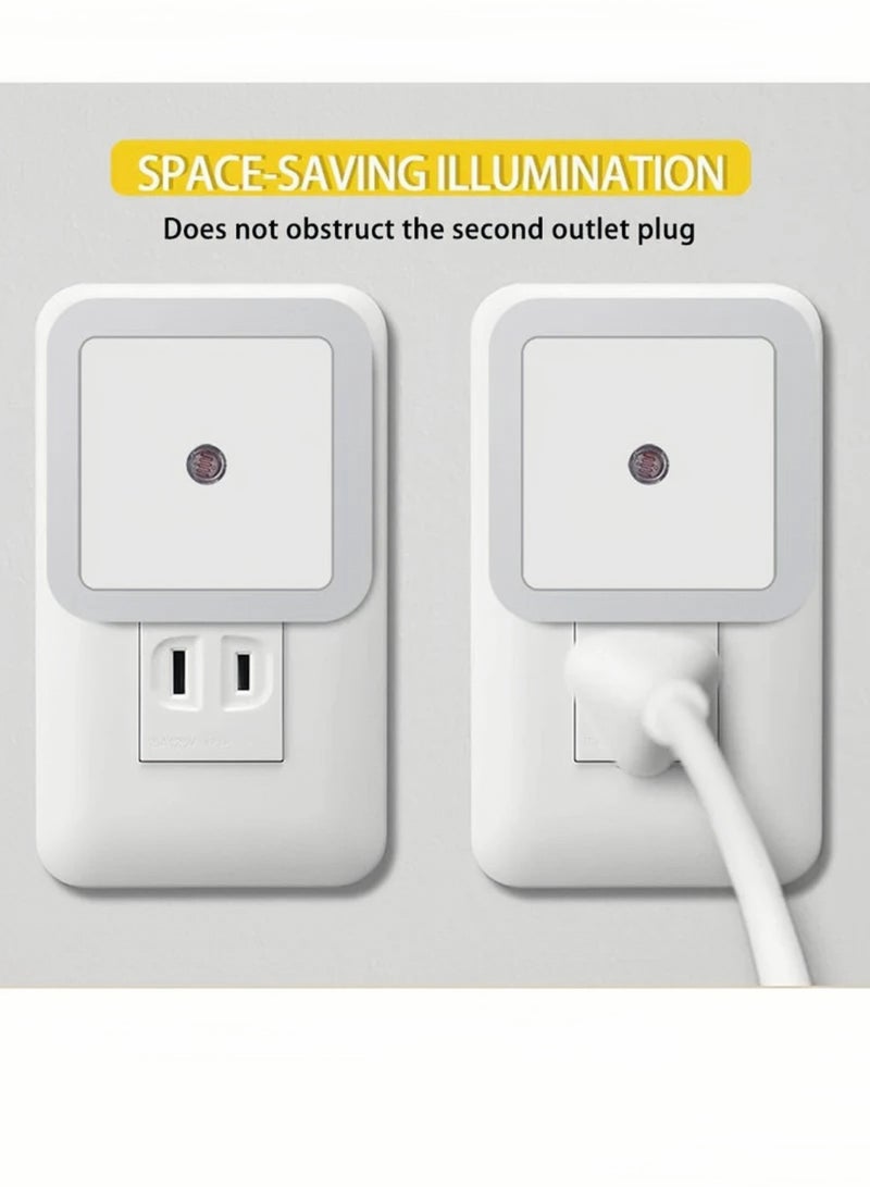 6 Pack LED Small Night Light, 0.5W Plug in Night Lights with Dusk to Dawn Sensor, Bedside Lamps for Hallway, Stairs, Kitchen, Bathroom, Bedroom, White - Image 2
