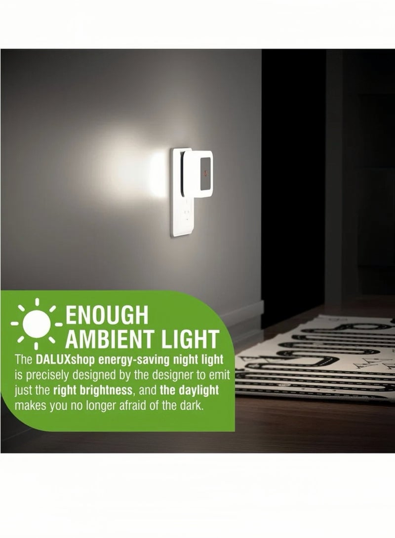 6 Pack LED Small Night Light, 0.5W Plug in Night Lights with Dusk to Dawn Sensor, Bedside Lamps for Hallway, Stairs, Kitchen, Bathroom, Bedroom, White - Image 3