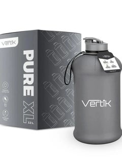 VERTIK 2.2L Sports Water Bottle | Half Gallon | Hydro Jug Large Reusable Bottles | Eco Friendly BPA Free Plastic Leak Proof - Grey - pzsku/Z43B74EBFC5C9569B7178Z/45/_/1736966927/261776fe-b547-419a-9327-5a89b0ebd7ce