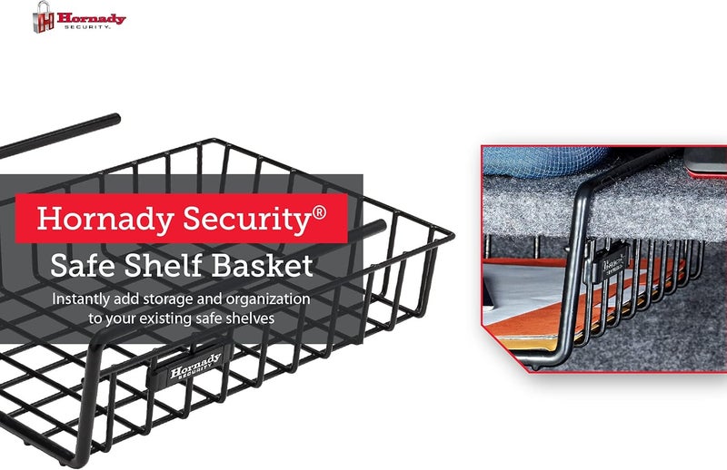 Hornady Hanging Shelf Document Basket, 96012 - Coated Wire Basket Maximizes Storage for Documents, Gun Accessories, & Ammo - Easy Access Under Shelf Storage for Gun Safes - Holds Up to 40 Pounds - Image 5