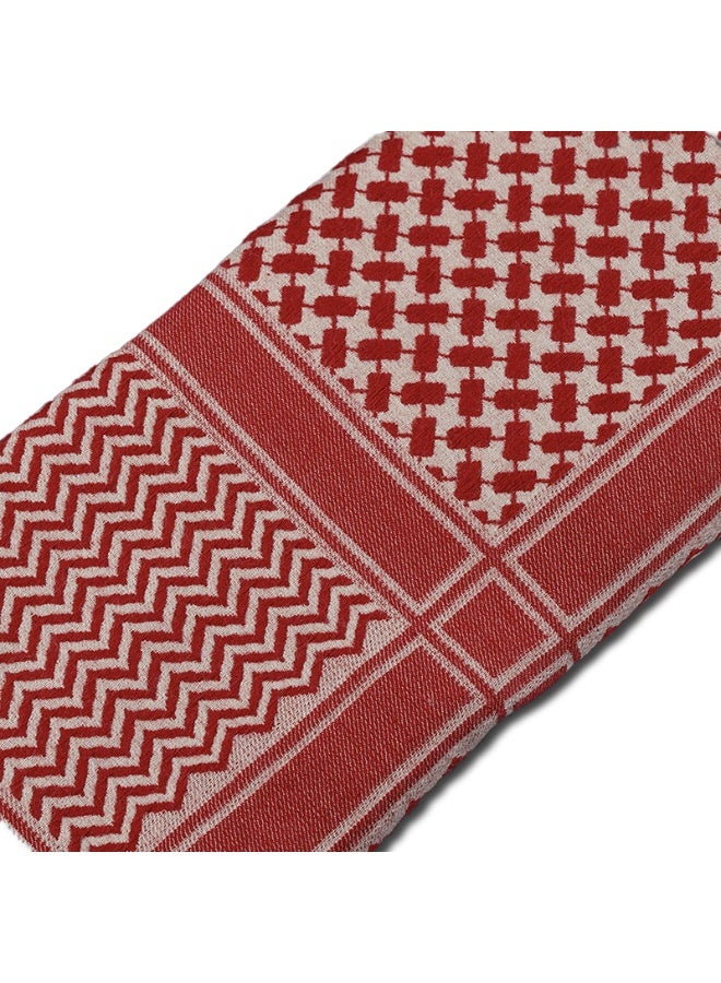 شماغ وشاح  تكتيكي، كوفية صحراوية لتغطية الرأس والرقبة، باللون الأبيض، وشاح عربي متعدد الاستخدامات للاستخدام الخارجي. - Image 2