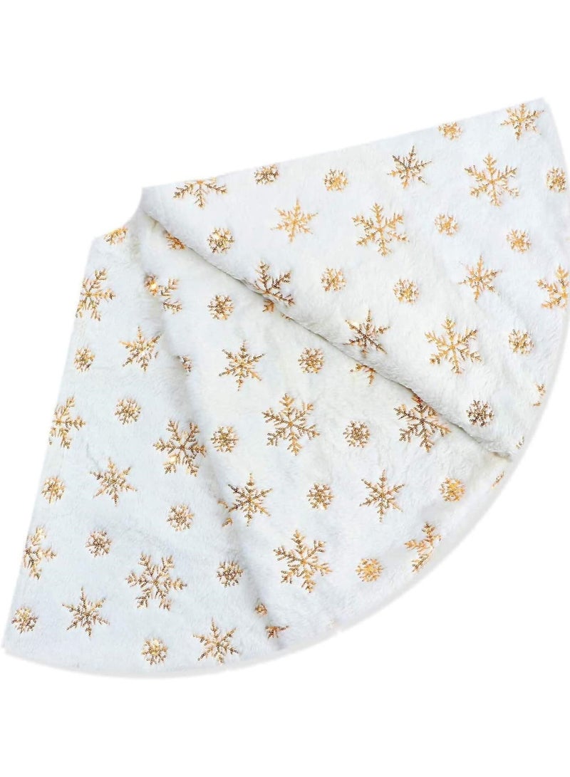 AUTOYSUR Christmas Tree Skirt, diameter 48in/122cm English Alphabet Christmas Tree Bottom Apron for Christmas Tree Holiday Home Party Indoor Decorations,for Christmas Tree Decoration - Image 4