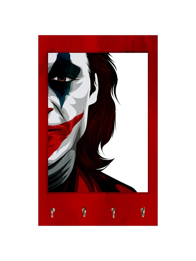 999STORE Key Stand for Home Wall Stylish Holder Wall Mount Hanger Organizer Joker Face Key Stand for Wall (MDF_7.5X12 Inch_Multi) KeyholderP072 - Image 2