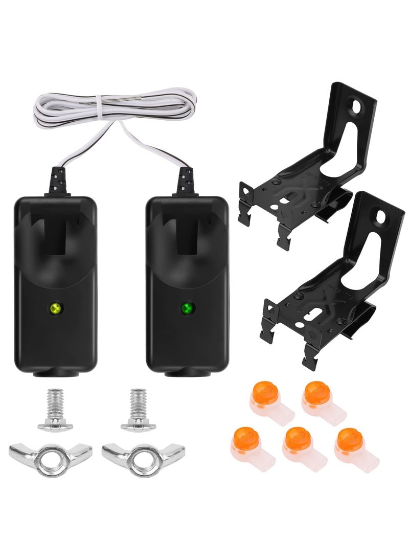 Luckam Garage Door Safety Sensor Beam Eyes, Garage Door Opener Parts, Garage Door Opener Compatible with Liftmaster/Sears/Chamberlain/Craftsman/Linear Replacement (41A5034, 801CB-P) (Beam Eyes + Bracket) - Image 1