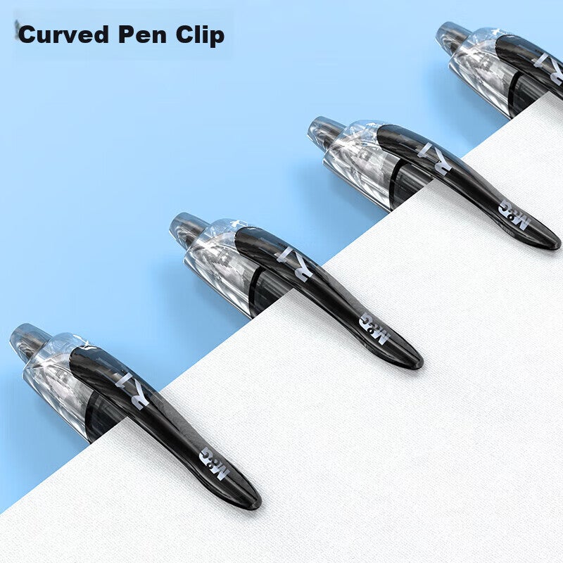 M&G GP1008A Retractable Gel Pen, Black, 0.5mm Bullet Tip, Push-Button Signing Pen, Exam Writing Pen, Rollerball Pen, Pack of 12 - Image 5