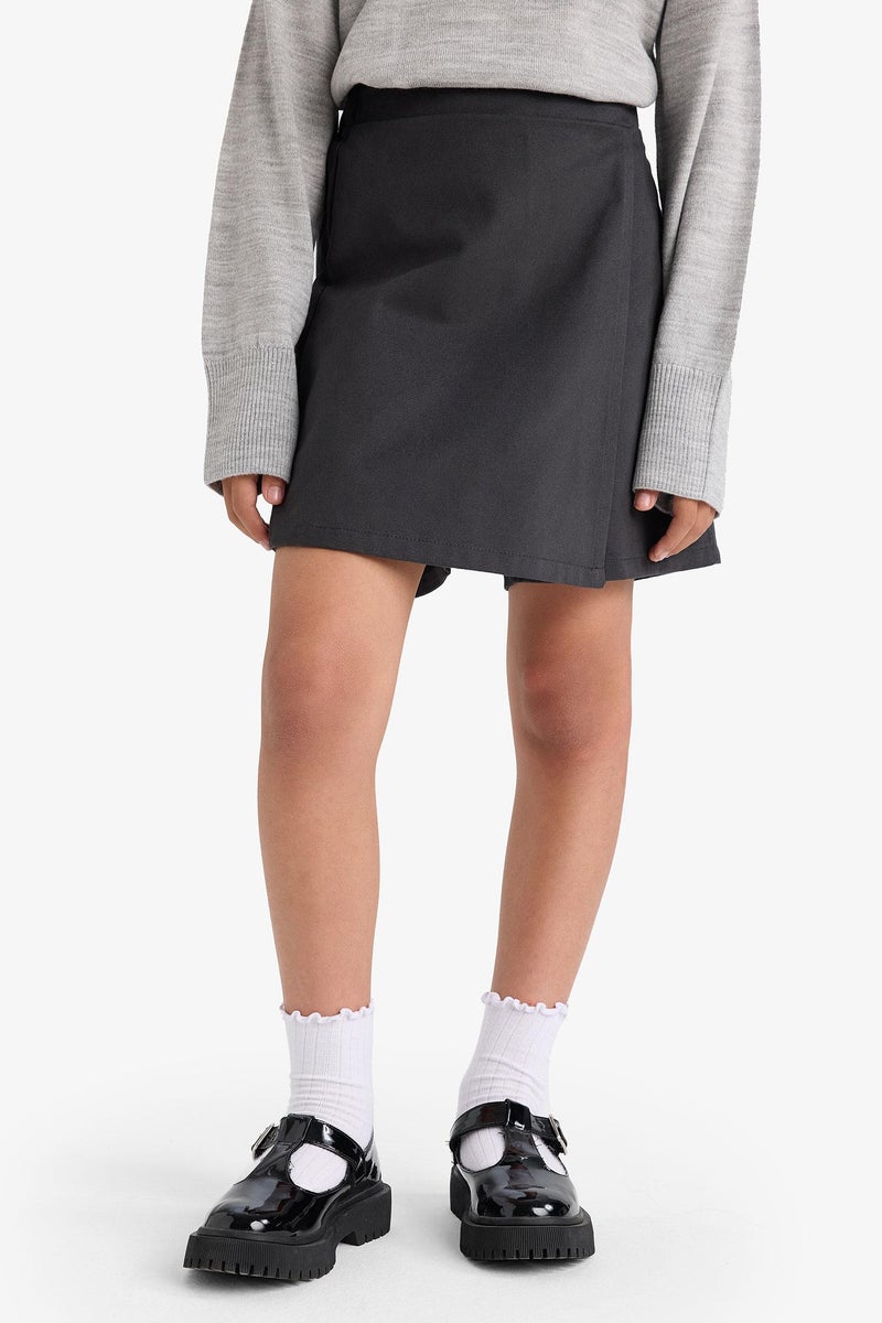 DeFacto Grey Girl Gabardine Skirt Casual - Image 5