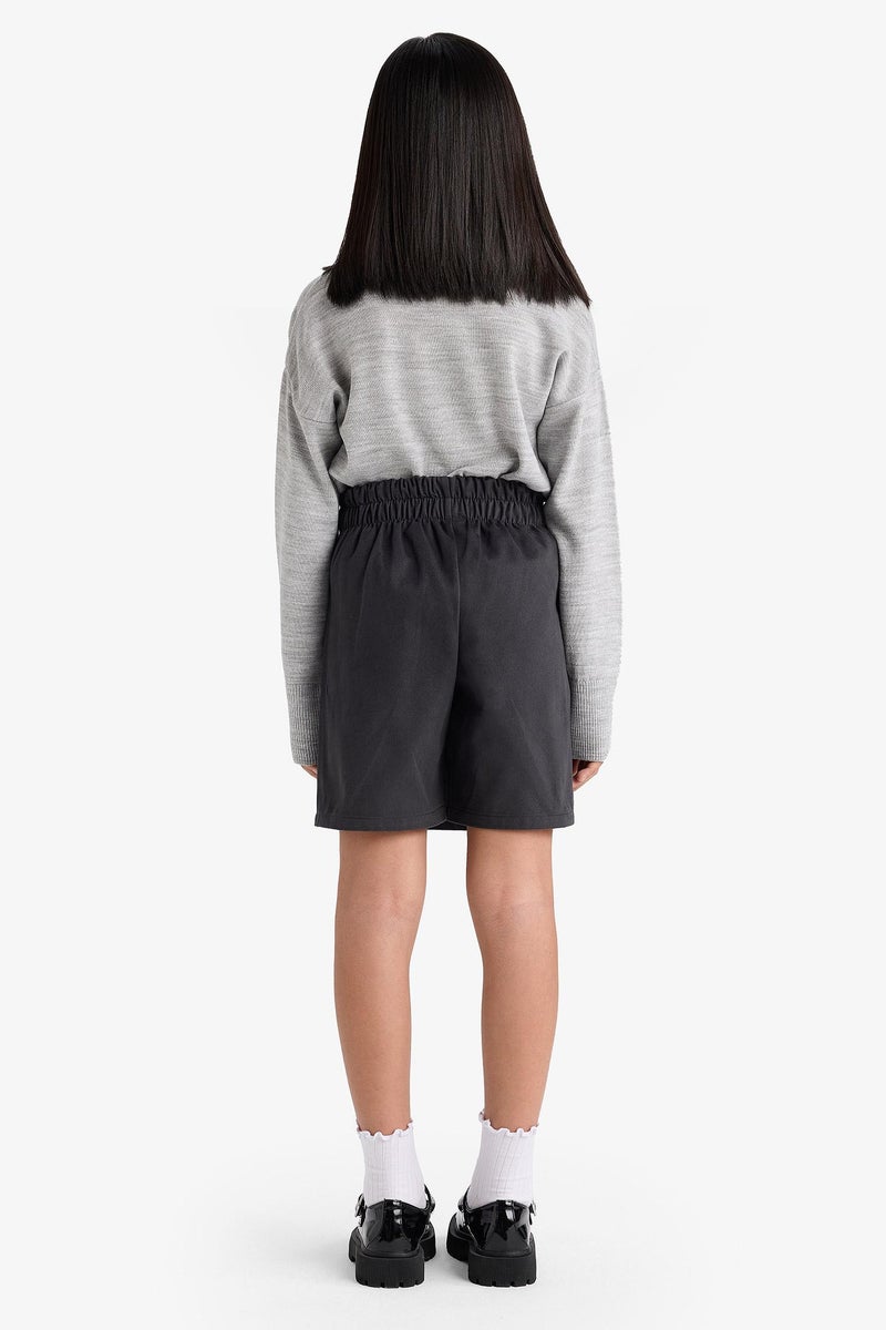 DeFacto Grey Girl Girl Elastic Waist Gabardine Skort Casual - Image 5