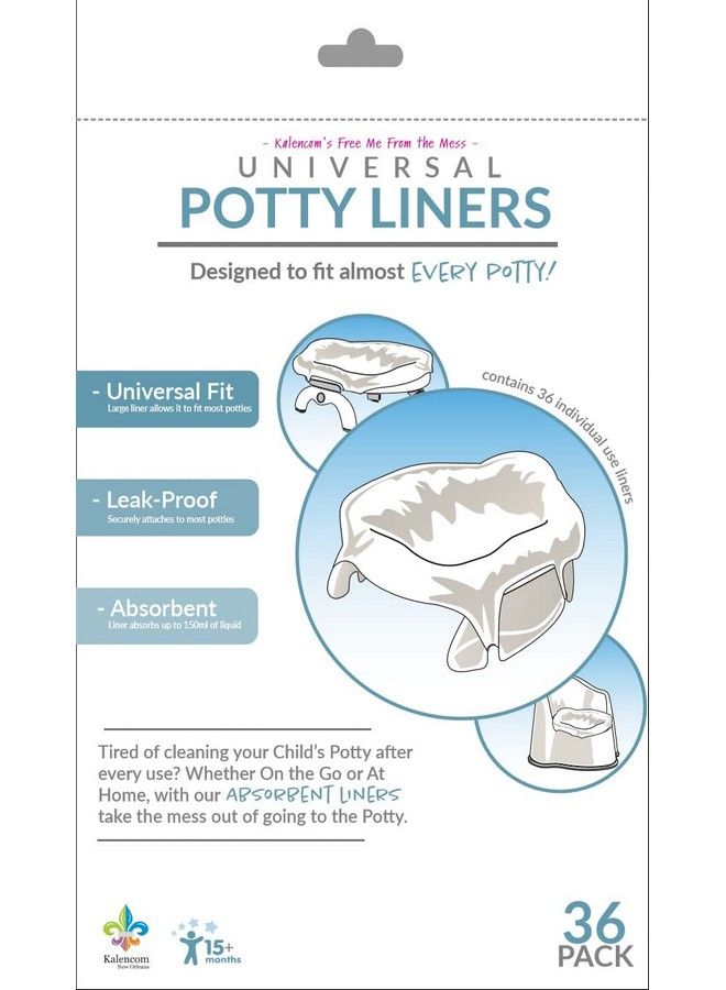Kalencom 36 Count Universal Potty Liners Compatible With Oxo Tot 2 In 1 Go Potty And Potette Plus. Generous Dimension Fits Most Standard Potties. - Image 4