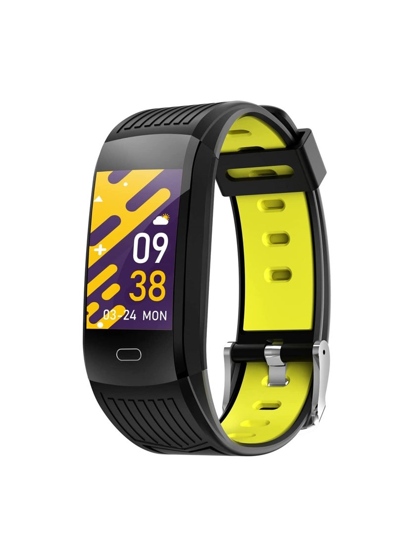 moodix MOODIX WE23K10B Smart Watch - Health and Fitness Tracker, iPhone and Android Compatible, Black-Yellow  - Image 1