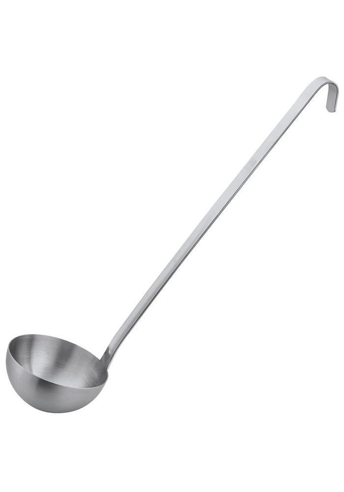 Vollum 1-Piece Ladle Heavy Duty Thick Stainless Steel - 6 Ounce (3.6"" Bowl Diameter  12.1"" Handle Length)