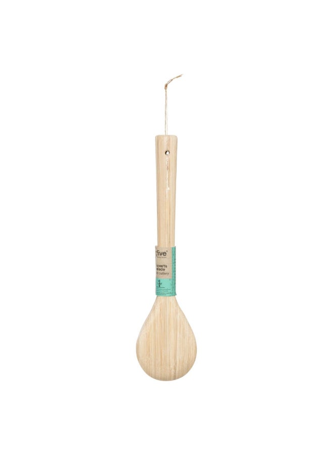 Five Simply Smart 2-Piece Durable Bamboo Salad Servers Brown 1.3 x 7.5 x 30 cm 151490 - Image 3