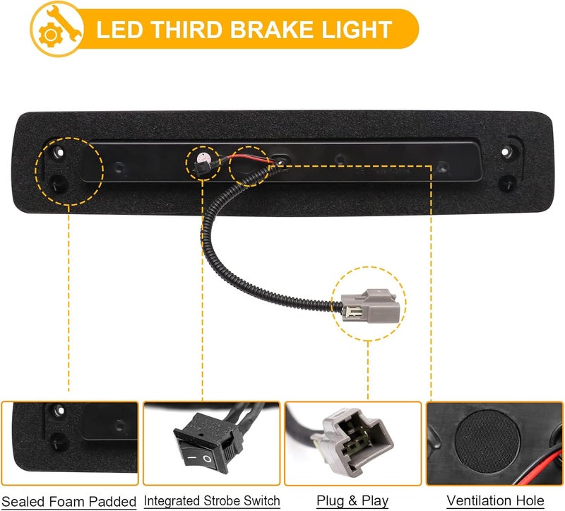 R&F Auto Smoked LED High Mount Brake Light for Colorado/Canyon (2015-2023) - Image 5