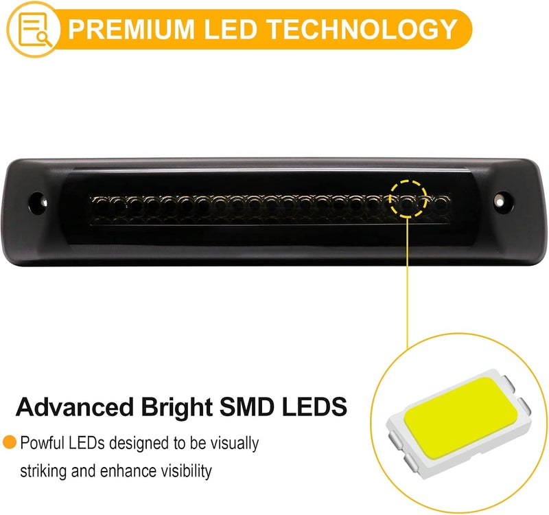 R&F Auto Smoked LED High Mount Brake Light for Colorado/Canyon (2015-2023) - Image 4