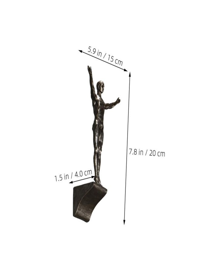 HOLIDYOYO Modern Diving Wall Figurine Sculpture Resin Hanging Decor for Bar Living Room Tv Background Industrial Style 9.06X5.91X1.57 Inches - Image 3
