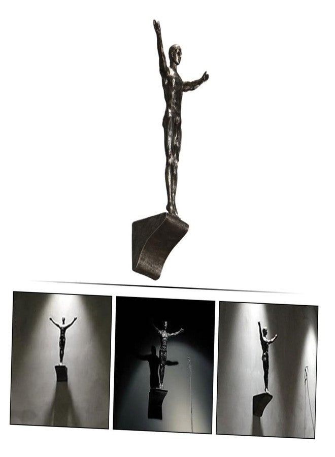 HOLIDYOYO Modern Diving Wall Figurine Sculpture Resin Hanging Decor for Bar Living Room Tv Background Industrial Style 9.06X5.91X1.57 Inches - Image 4