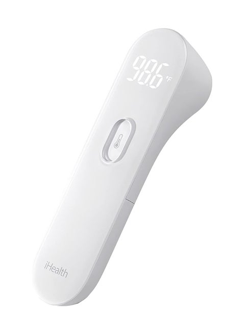 iHealth No-Touch Forehead Thermometer, Infrared Digital Thermometer for Adults and Kids, Touchless Baby Thermometer, 3 Ultra-Sensitive Sensors, Large LED Digits, Quiet Vibration Feedback, Non Contact