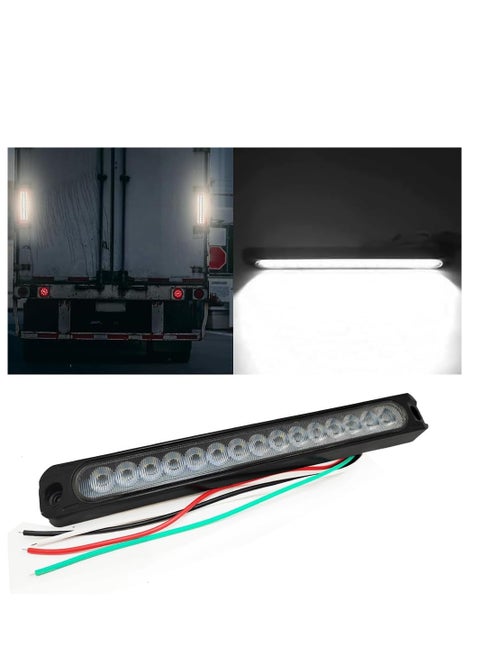 LED flashlight ruler 25cm, 15 LED, 4-terminal wire, bright LED lighting, multiple lighting modes (fixed / flash / moving) waterproof suitable for cars, bicycles and trucks - white color lighting - from Rana store