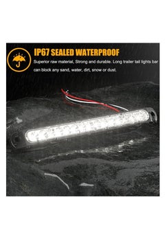 Generic LED flashlight ruler 25cm, 15 LED, 4-terminal wire, bright LED lighting, multiple lighting modes (fixed / flash / moving) waterproof suitable for cars, bicycles and trucks - white color lighting - from Rana store  - Image 3