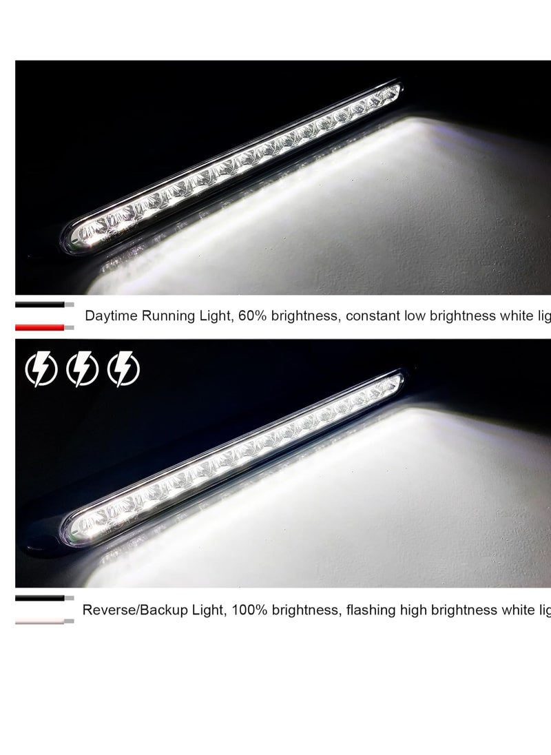 Generic - LED flashlight ruler 25cm, 15 LED, 4-terminal wire, bright LED lighting, multiple lighting modes (fixed / flash / moving) waterproof suitable for cars, bicycles and trucks - white color lighting - from Rana store - Image 1